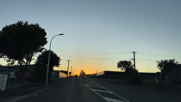 Auckland's sunset at 20:36 (1/12)
